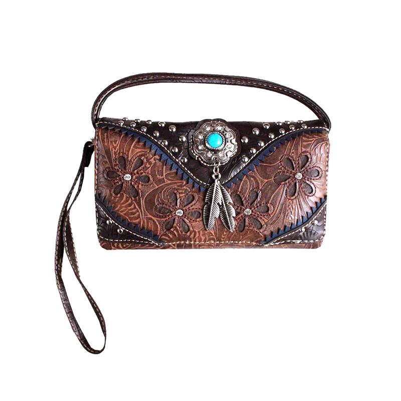 Western Turquoise Accent Wallet