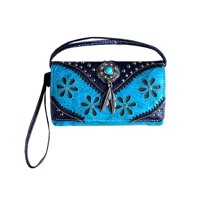 Western Turquoise Accent Wallet