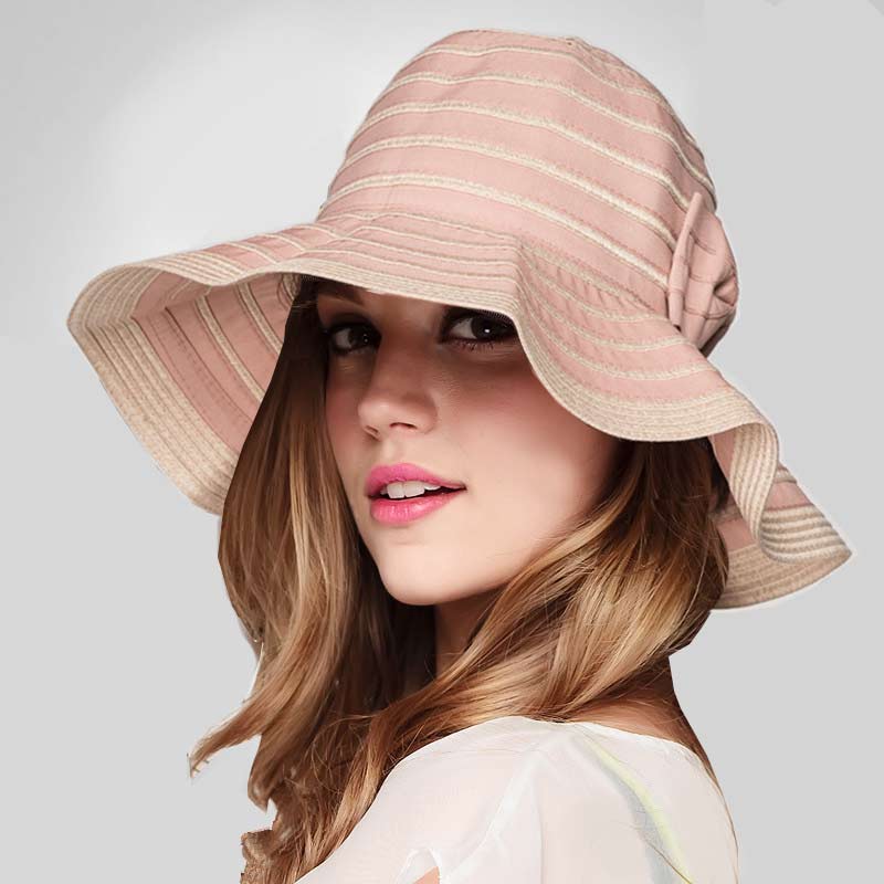 CC Foldable Bucket Hat With Striped Pattern - Image 2