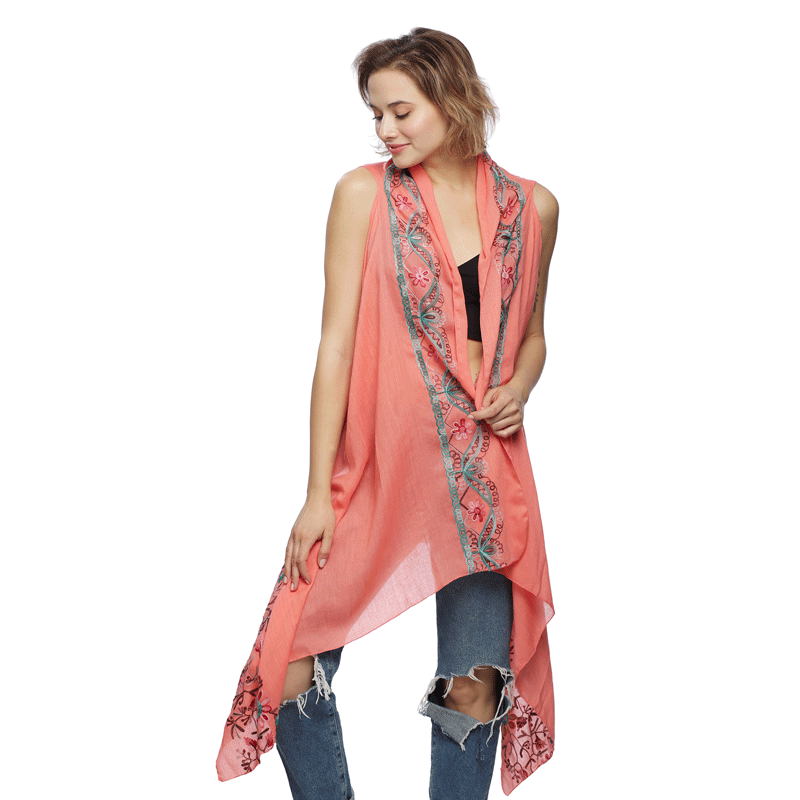Vest with Floral Embroidery - Image 3