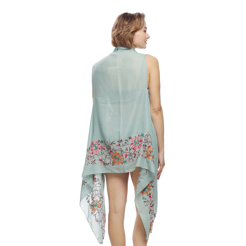 Vest with Floral Embroidery - Image 2