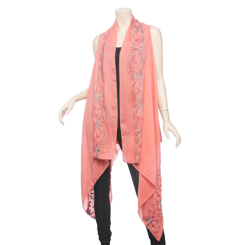 Vest with Floral Embroidery