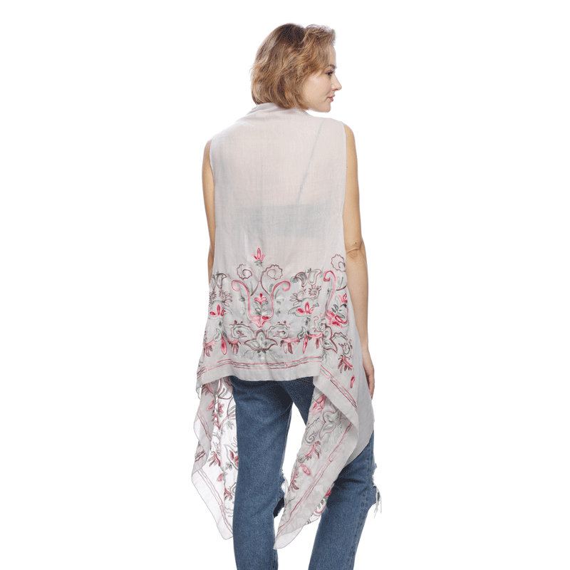 Vest with Floral Embroidery - Image 4