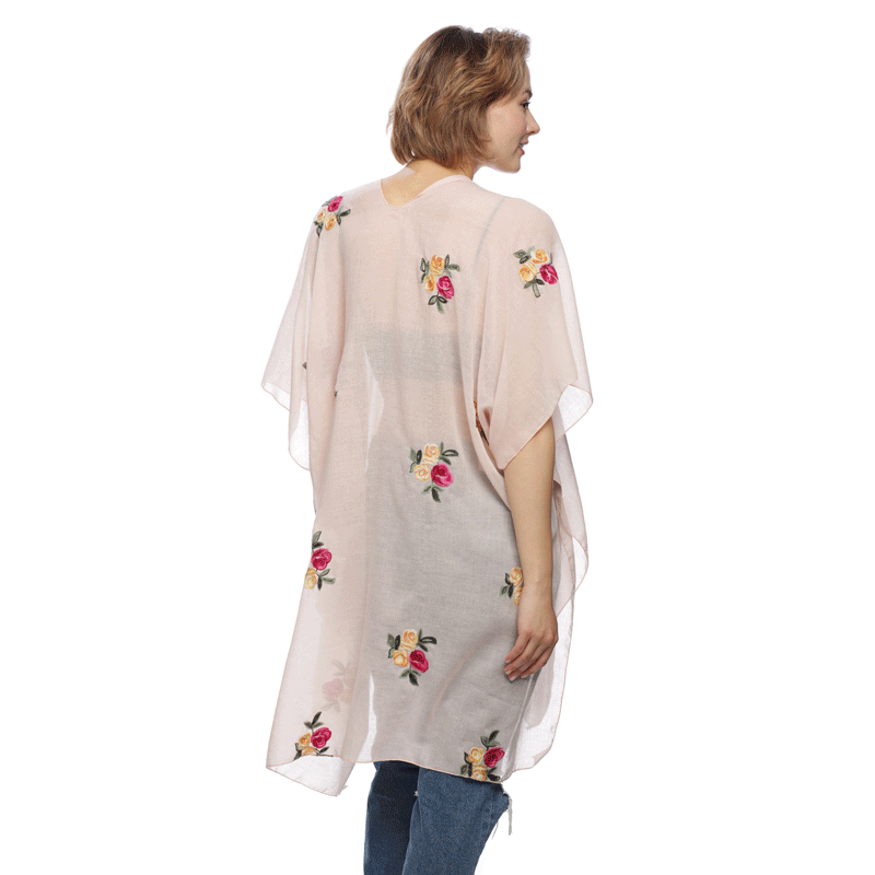 Floral Embroidery Ruana - Image 2