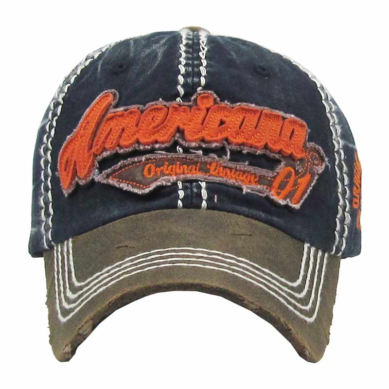 "AMERICANA" ORIGINAL VINTAGE 01 Washed Cotton Ball Cap