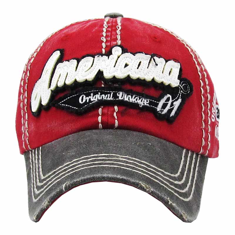 "AMERICANA" ORIGINAL VINTAGE 01 Washed Cotton Ball Cap