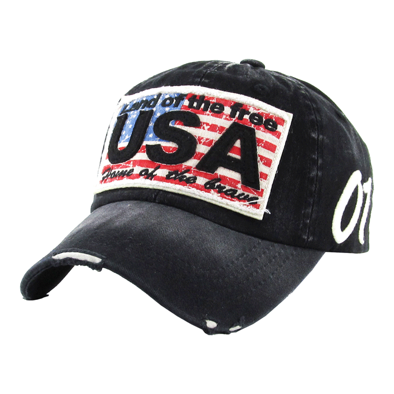 USA FLAG VINTAGE BALL CAP