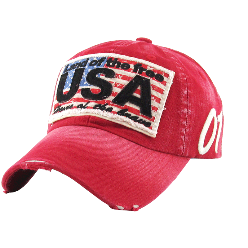 USA FLAG VINTAGE BALL CAP