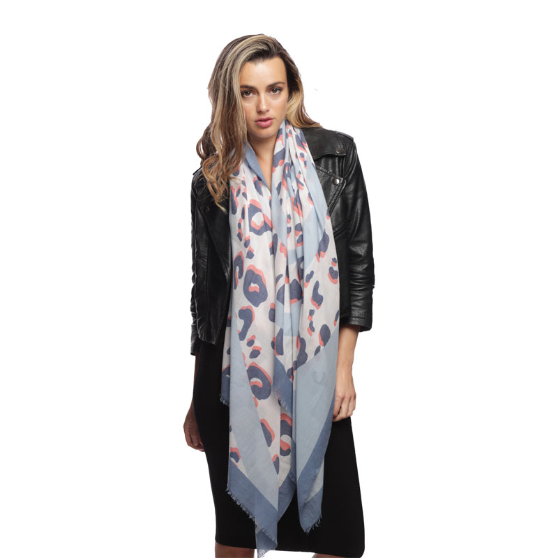 Animal Print Cashmere Scarf - Image 2