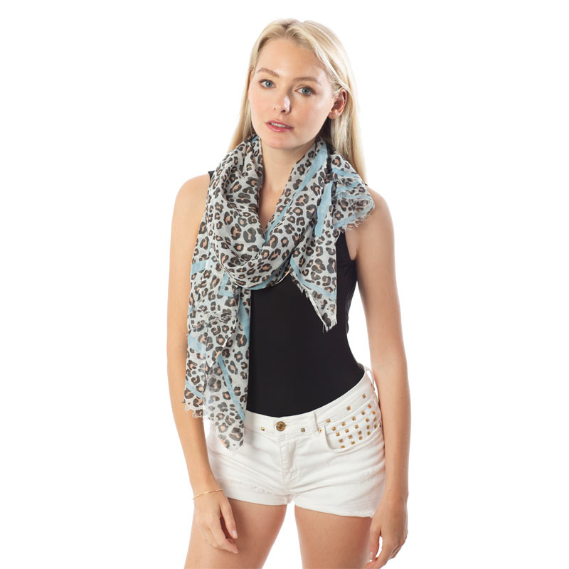 Leopard Printed Oblong Scarf