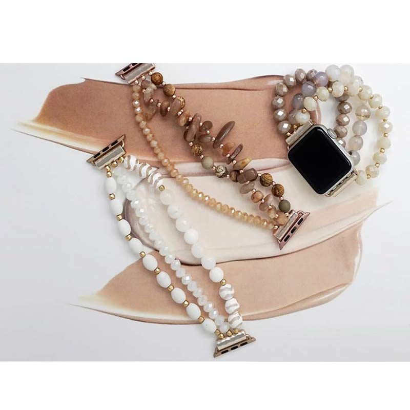 Genuine Stone Apple Watch Stretch Bands - Image 2