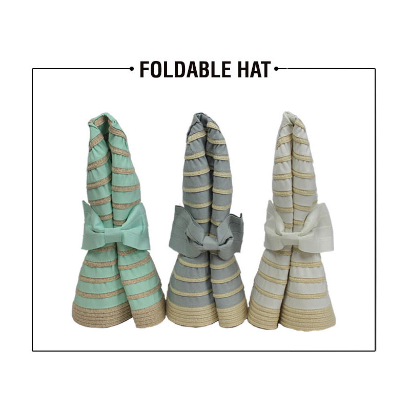 CC Foldable Bucket Hat With Striped Pattern - Image 3