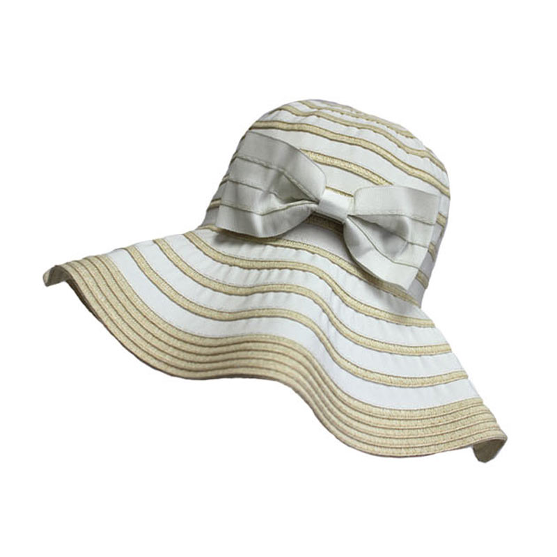 CC Foldable Bucket Hat With Striped Pattern