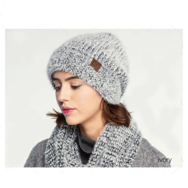 C.C Fuzzy Two Tone Beanie - Image 2