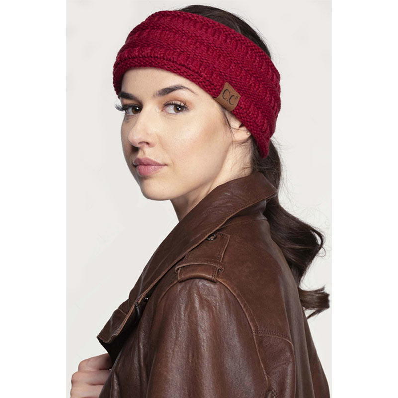 C.C Solid Ribbed Ponytail Headband - Image 2