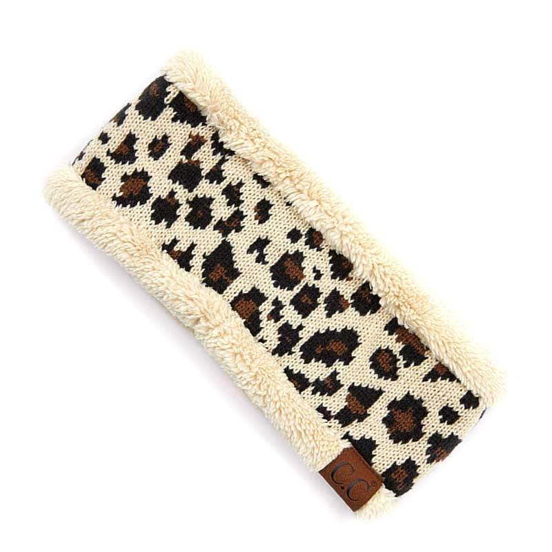 C.C Leopard Pattern Head Wrap with Lining