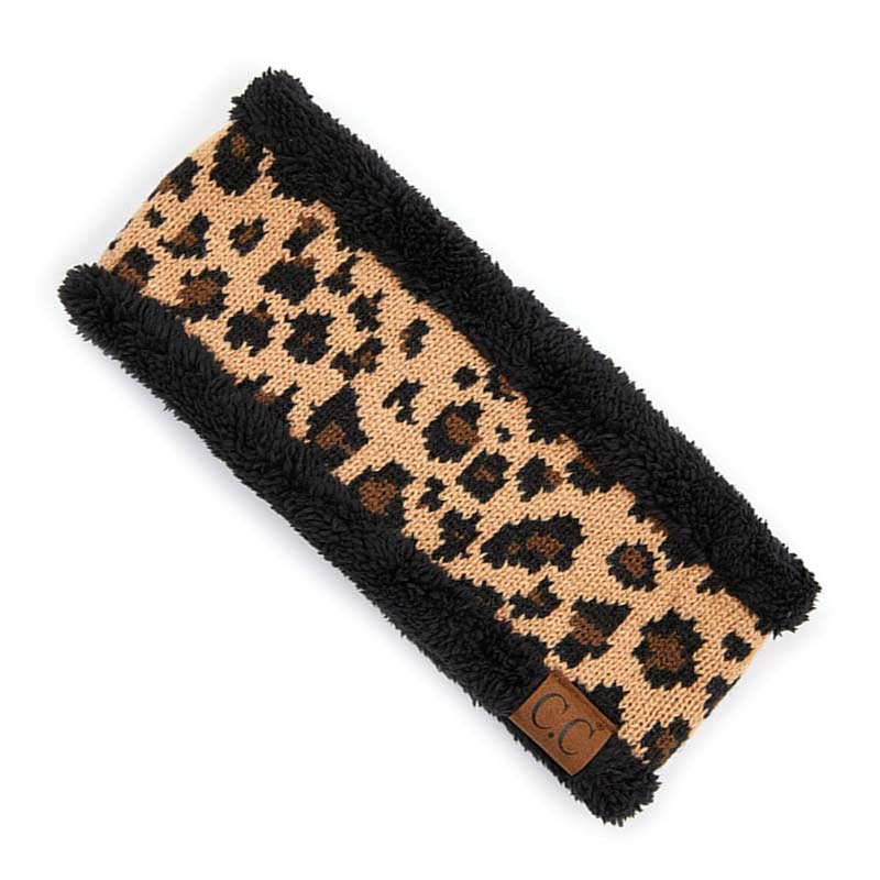 C.C Leopard Pattern Head Wrap with Lining