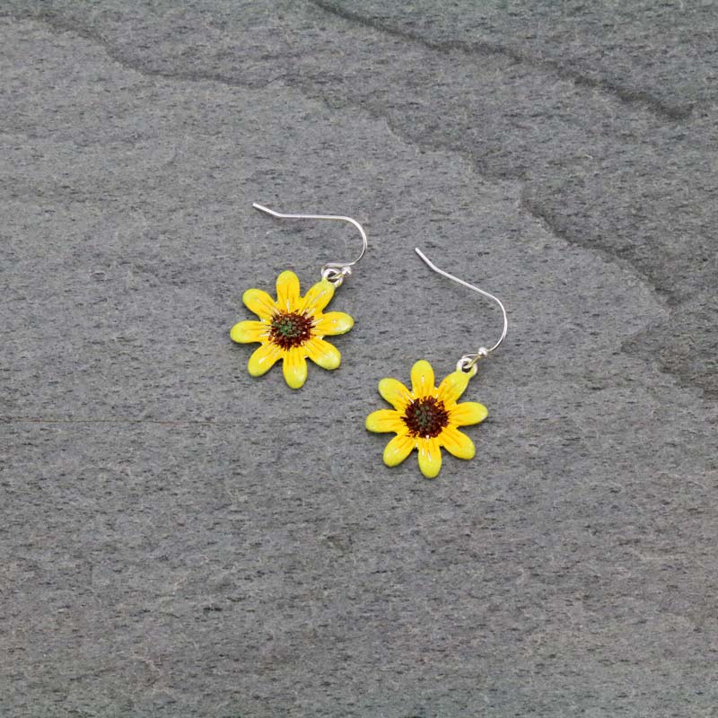 Flower Fish Hook Earrings