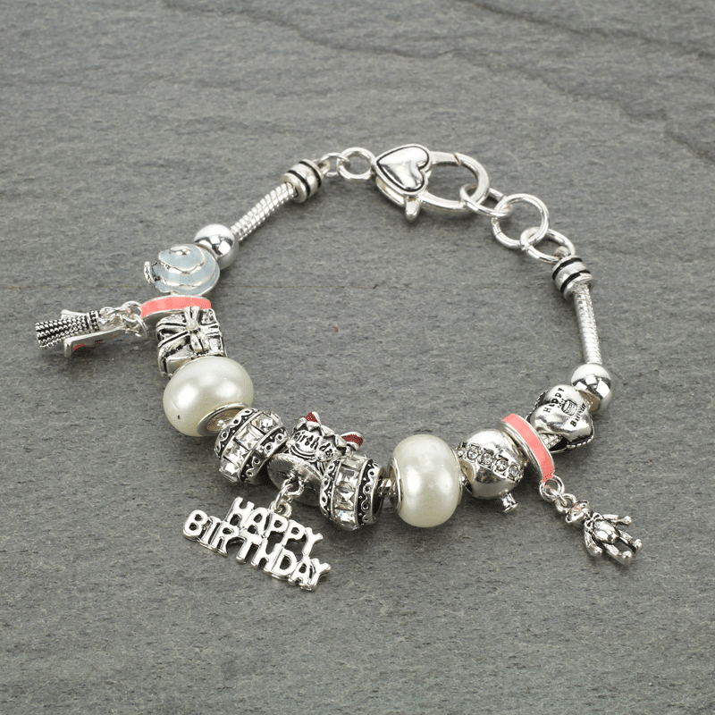 Happy Birthday Theme Multi Beads Bracelet