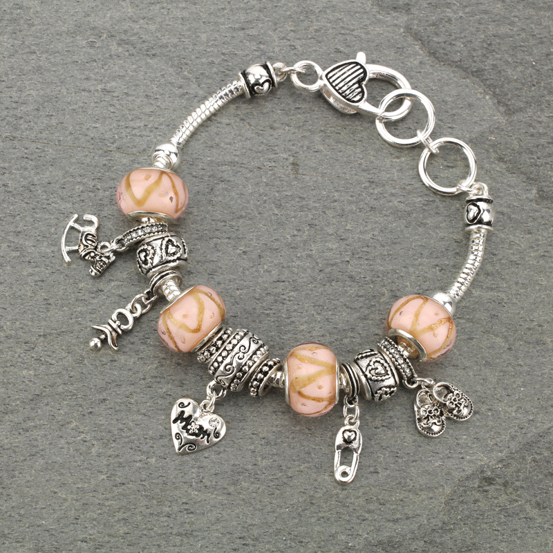 Mom Theme Multi Beads Bracelet