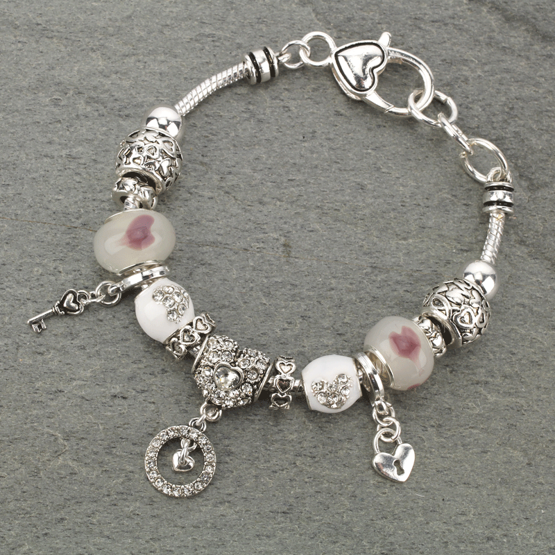 Heart Theme Multi Beads Bracelet