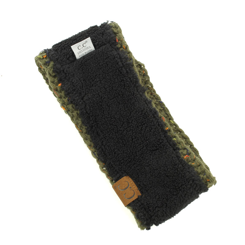C.C Chunky Knit Confetti Sherpa Lined Headband - Image 4