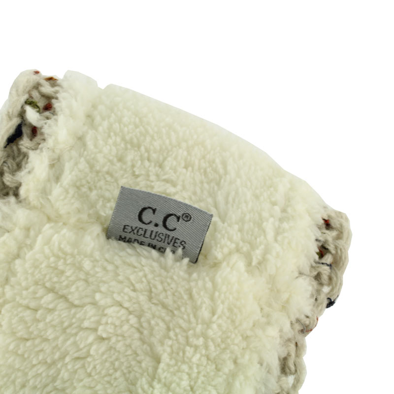 C.C Chunky Knit Confetti Sherpa Lined Headband - Image 2