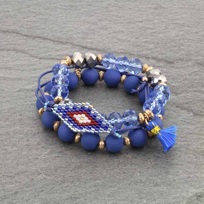 Set of 3 Stackable Beads Bracelet - Image 2