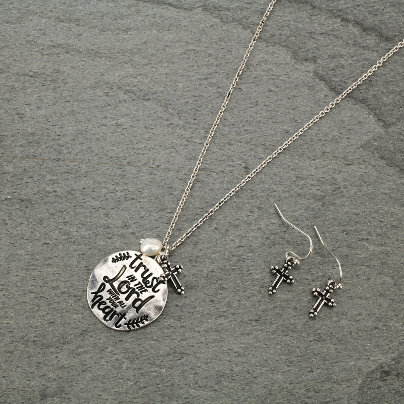 "Trust In The Lord" Necklace Set