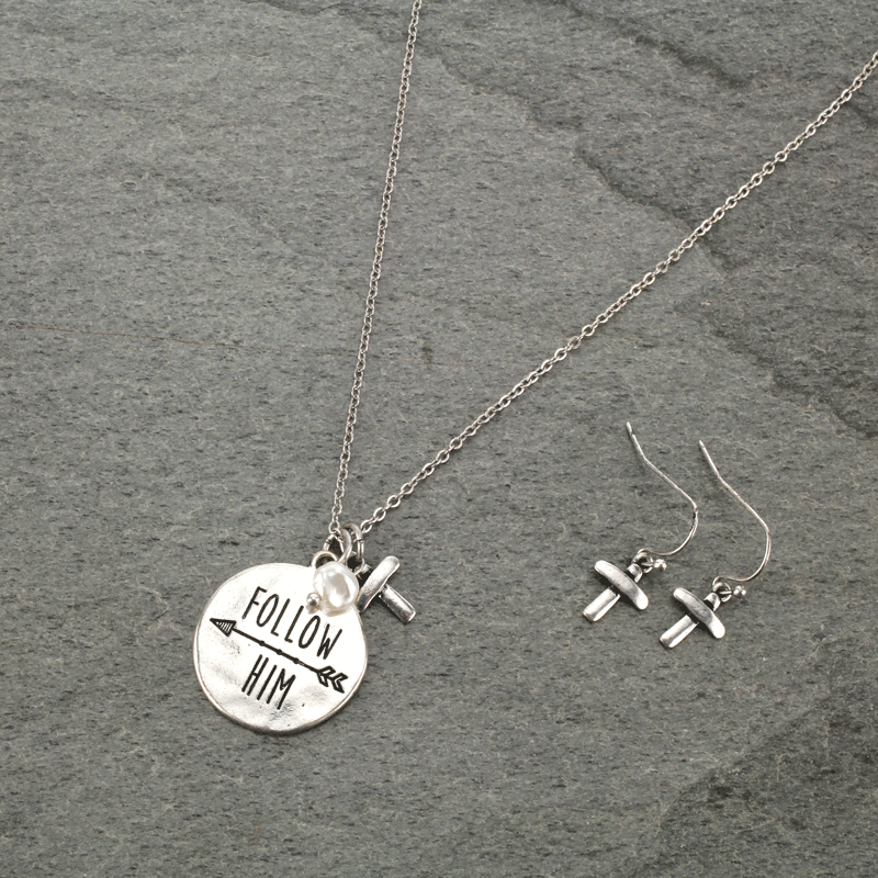 "Follow Him" Necklace Set