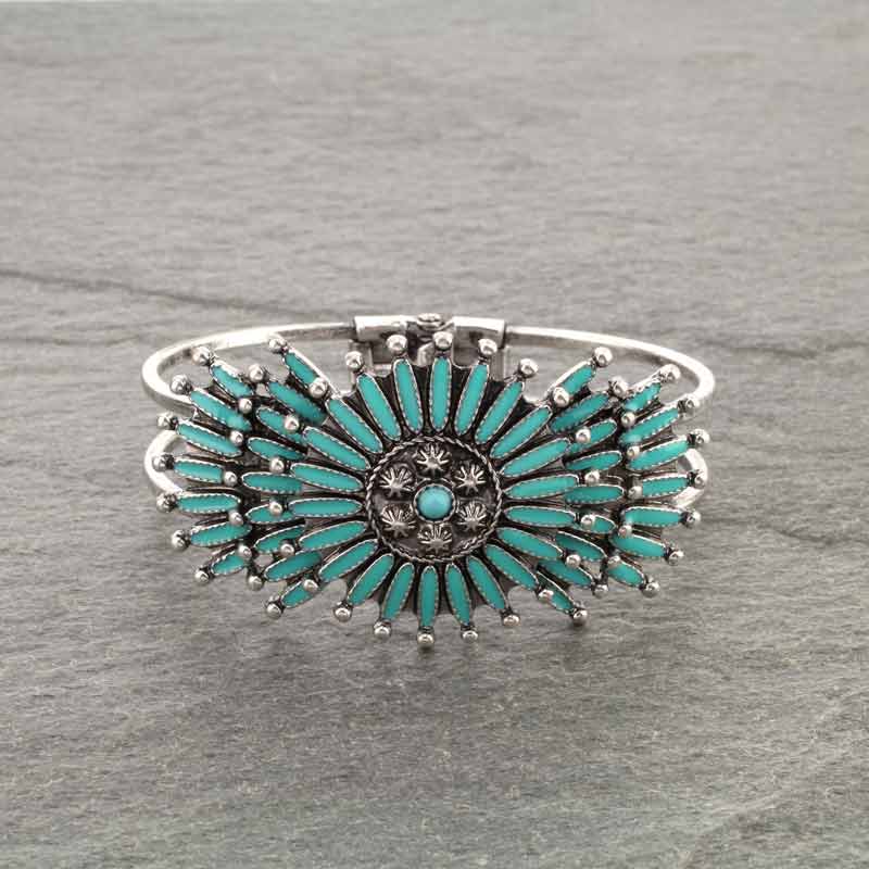 Western Concho Hinge Bracelet