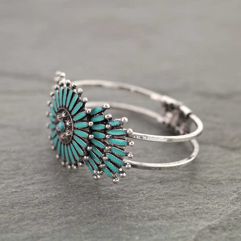 Western Concho Hinge Bracelet - Image 2