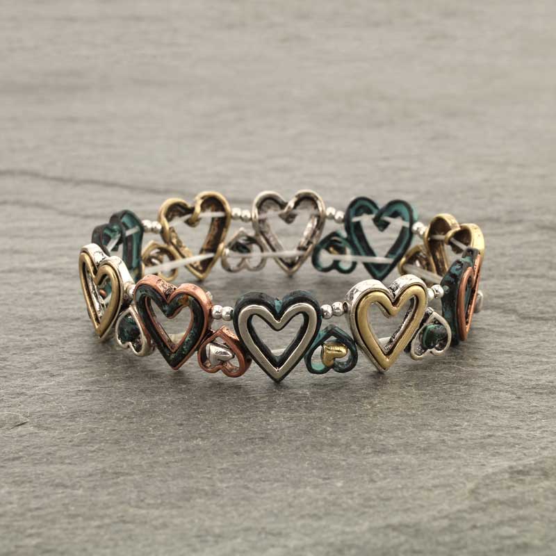 Western Heart Stretch Bracelet