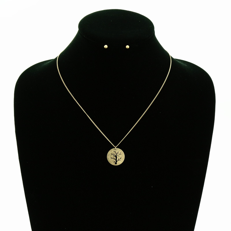 Brass Tree Necklace Set - Image 2