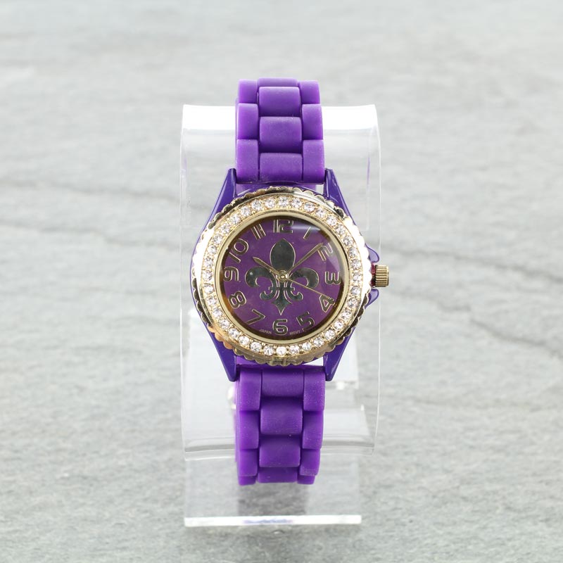 Fleur De Lis Jelly Band Small Size Watch