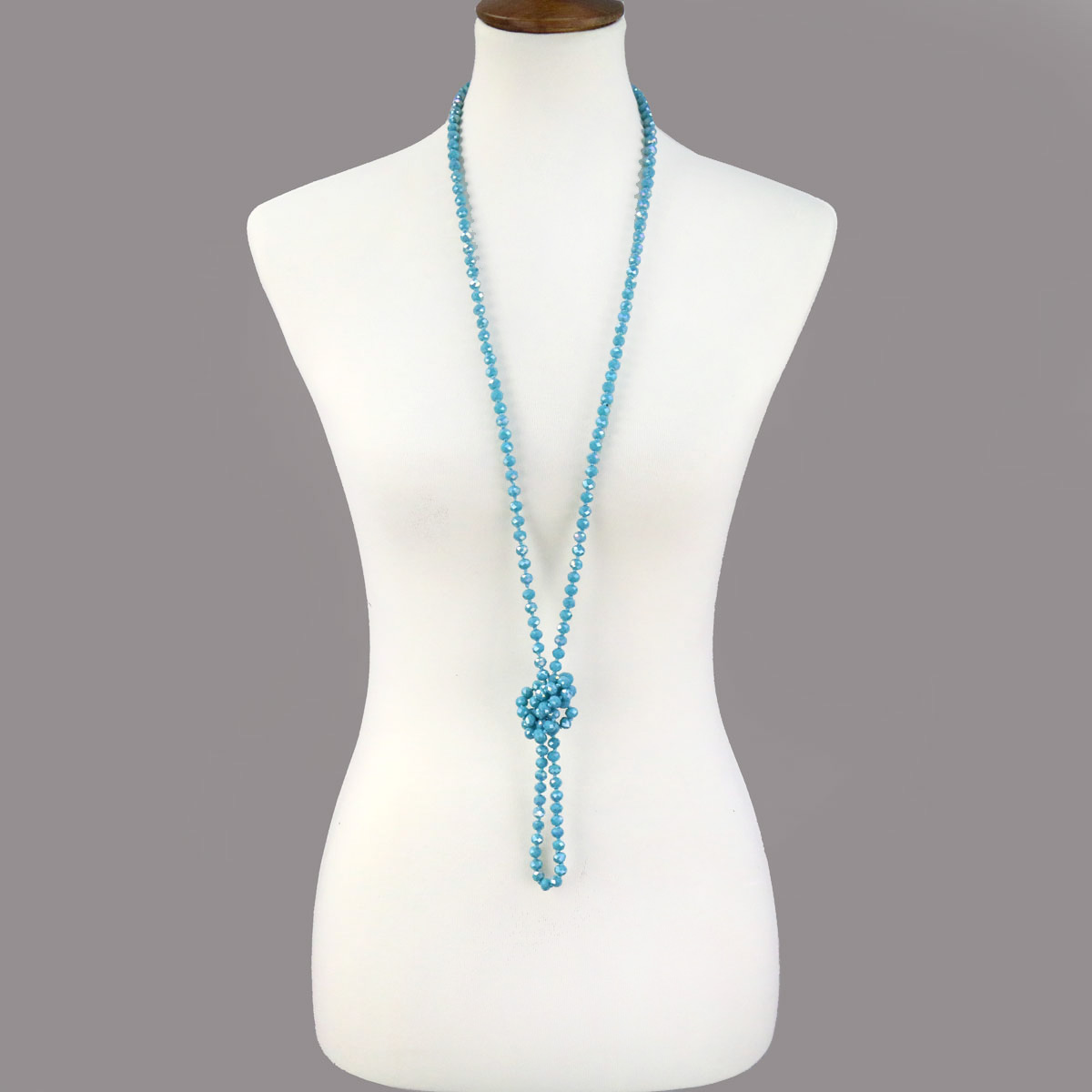 60" Endless Crystal Bead Necklace - Image 3