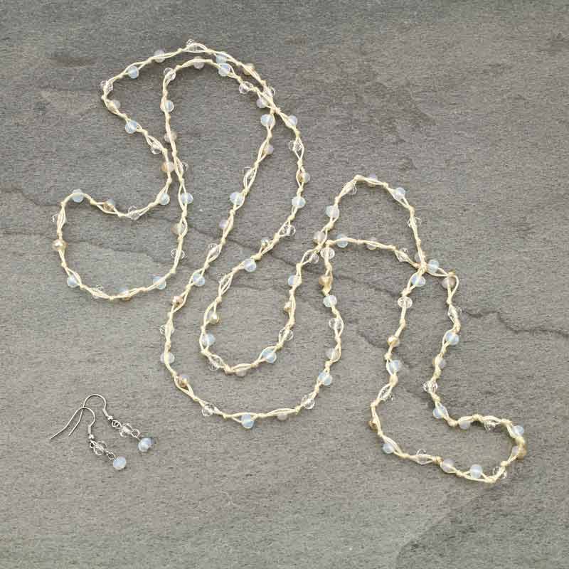Glass Bead 60" Necklace Set