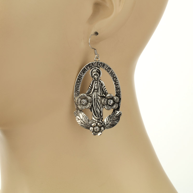 Religious Fish Hook Earrings - Image 2