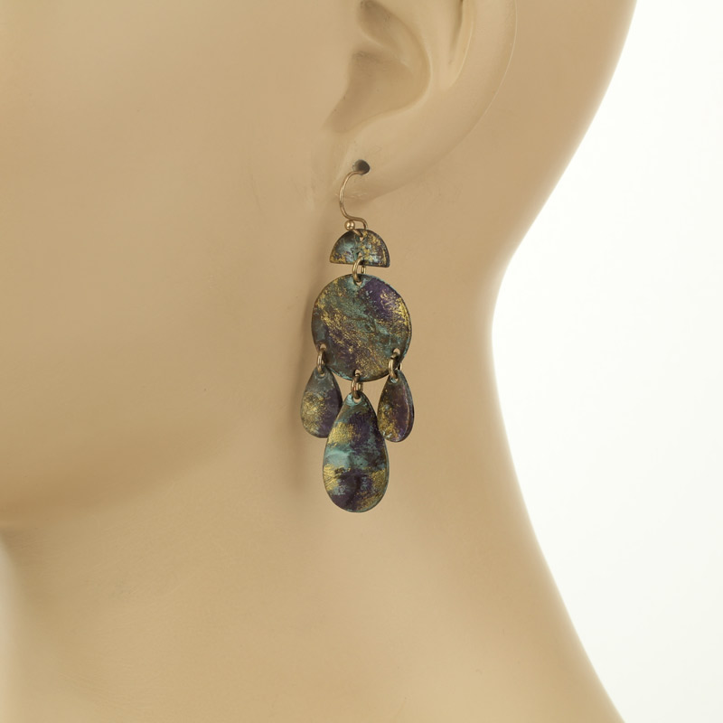 Western Teardrop Fish Hook Earrings - Image 2