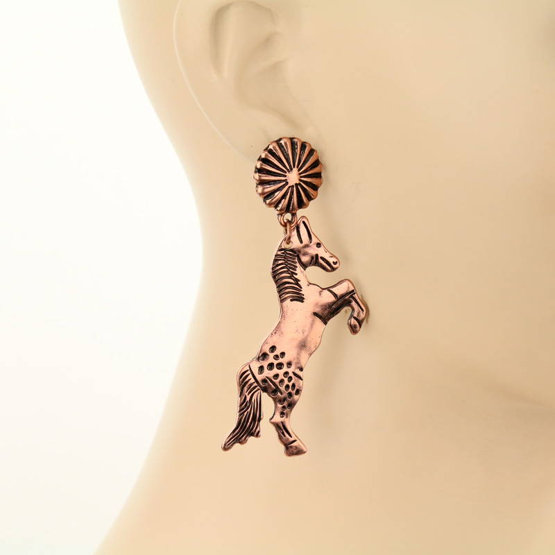 Western Horse Post Earrings - Image 2