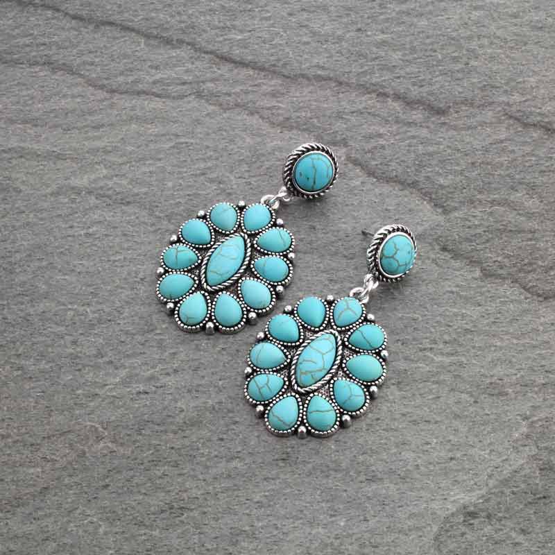 Western Style Stone Post Earrings