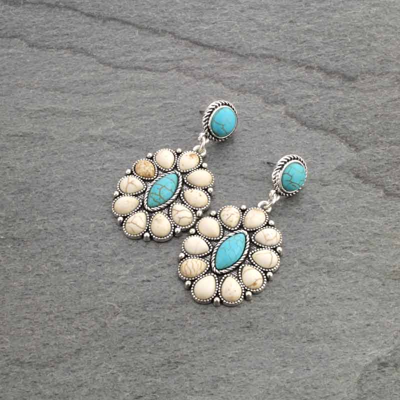 Western Style Stone Post Earrings