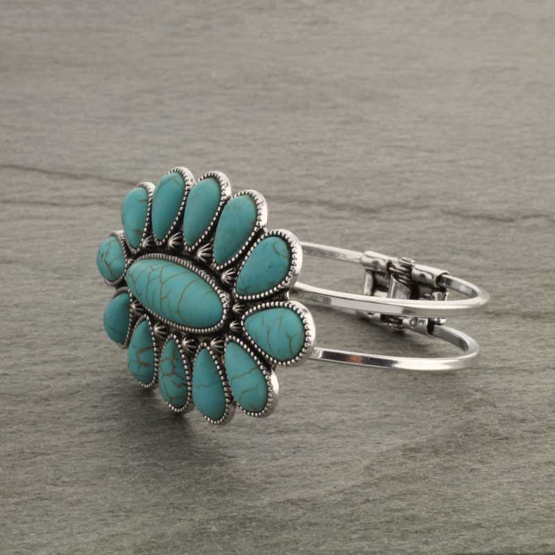 Western Style Hinge Cuff Bracelet - Image 2