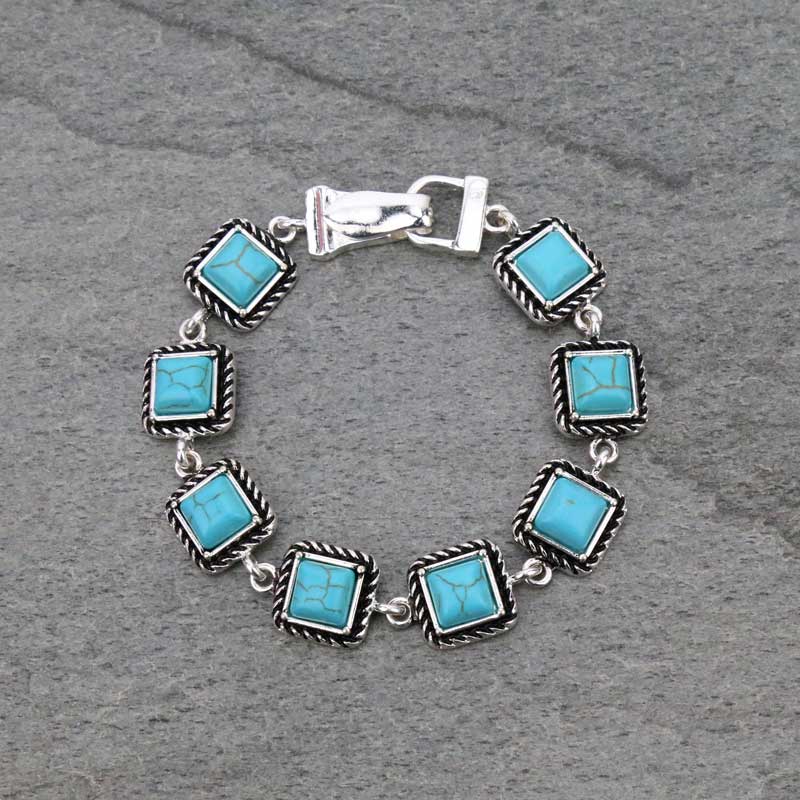 Square Design Texture Magnetic Bracelet