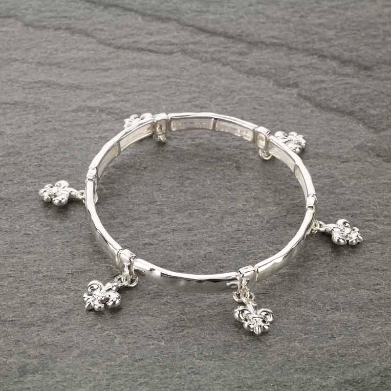 Fleur De Lis Double Stretch Bracelet