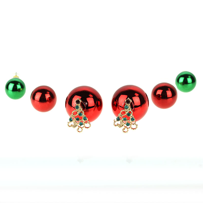 3 Pair X-Mas Ornament Earring Set