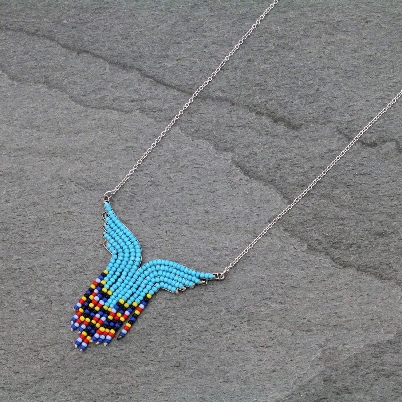 Seed Bead Western Pendant Necklace