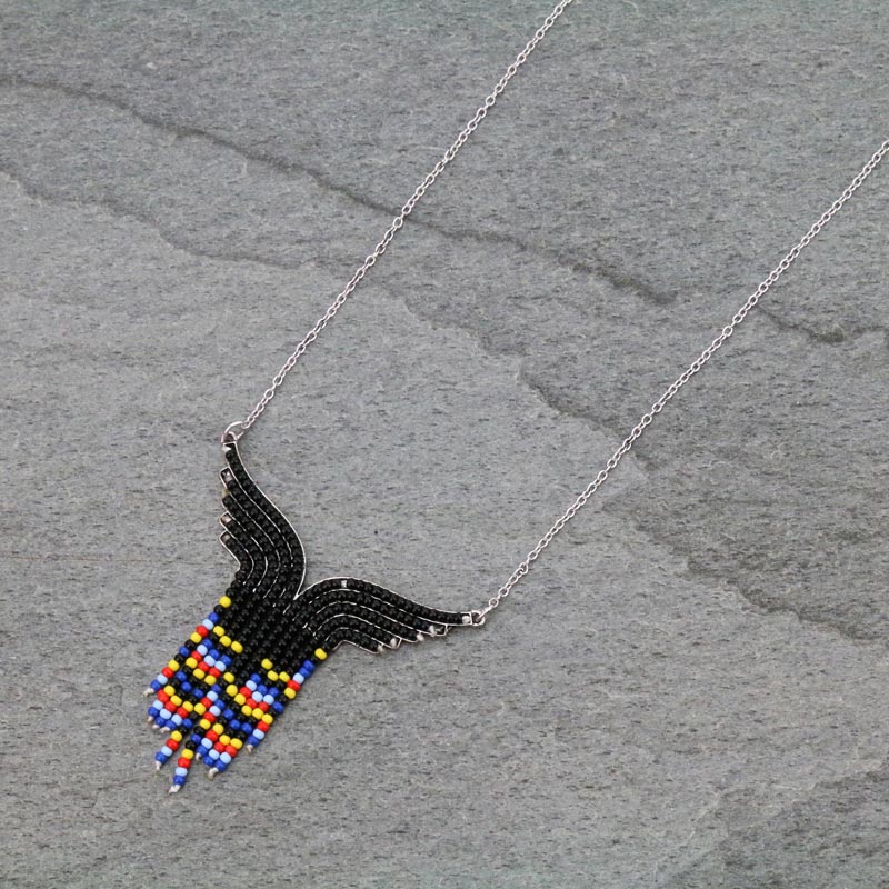 Seed Bead Western Pendant Necklace
