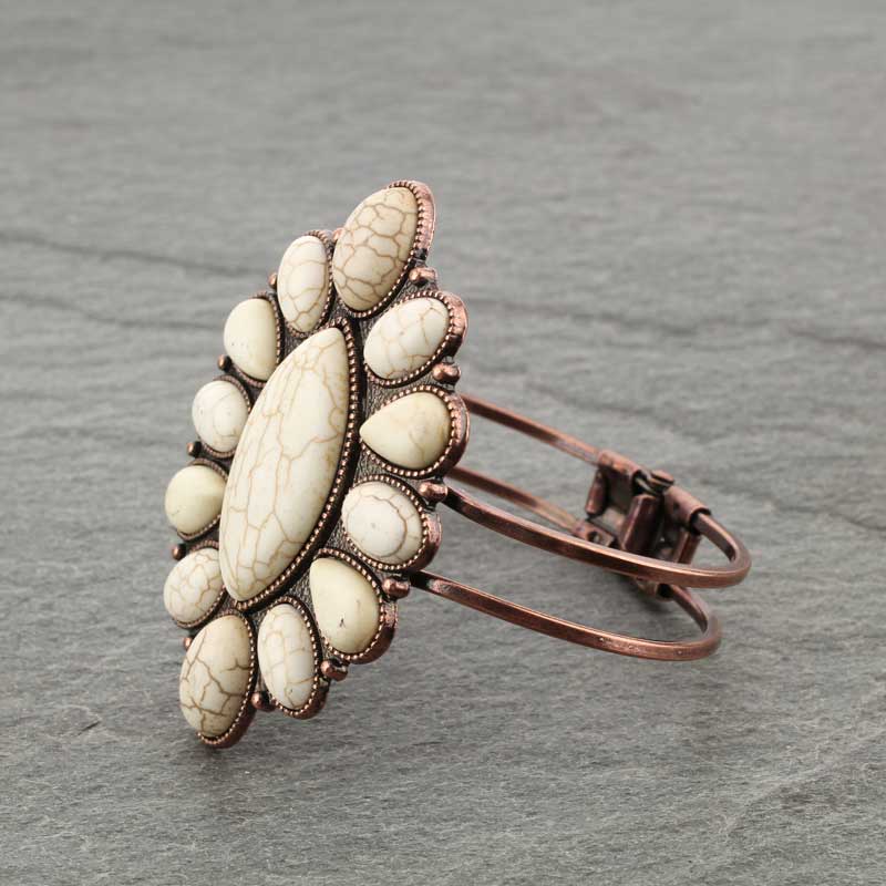 Western Style Stone Hinge Bracelet - Image 2