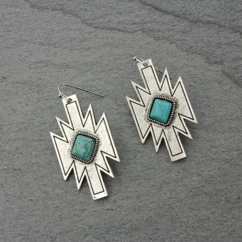 Aztec Natural Stone Earrings